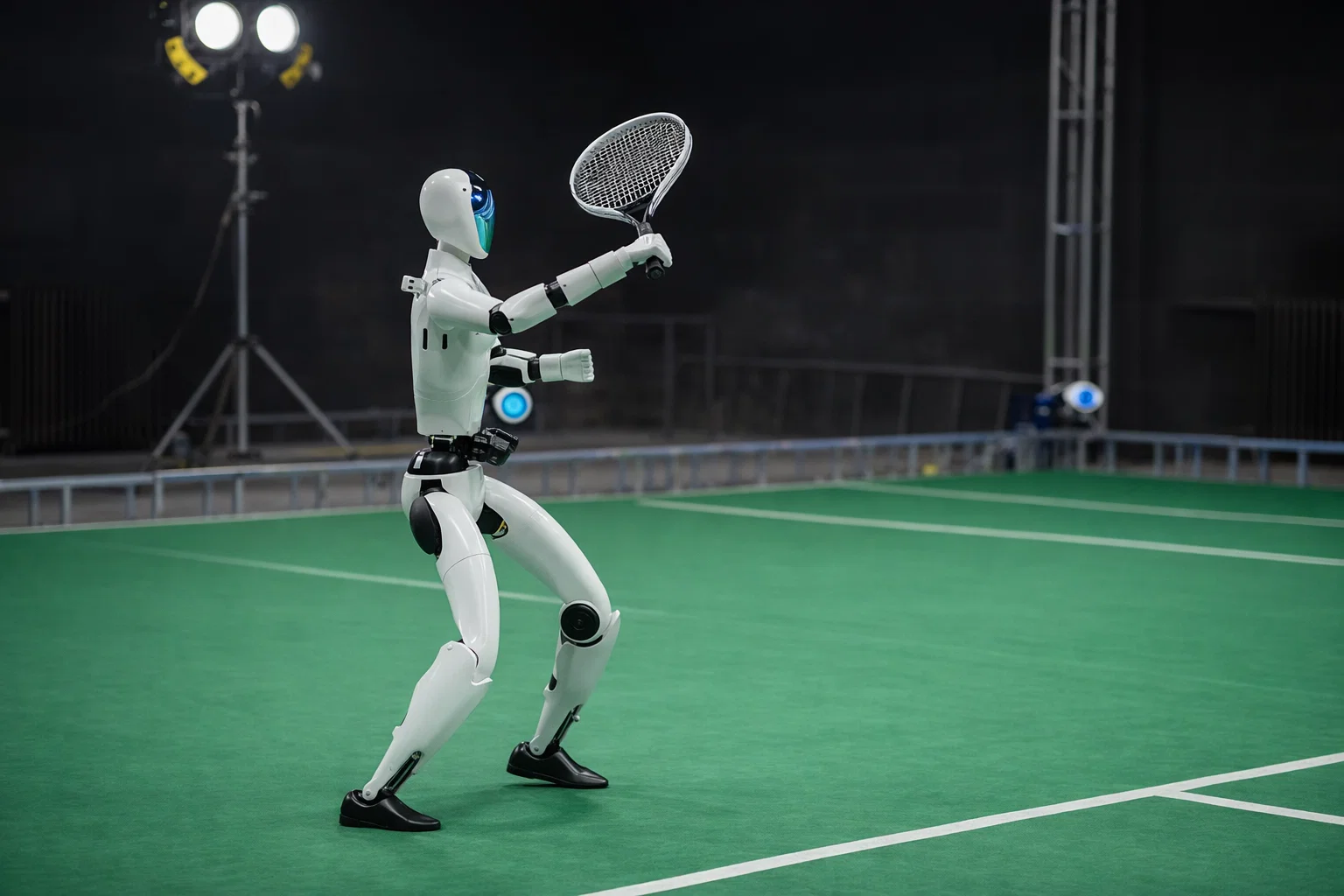 A consumer humanoid just learned to rally like a real tennis partner