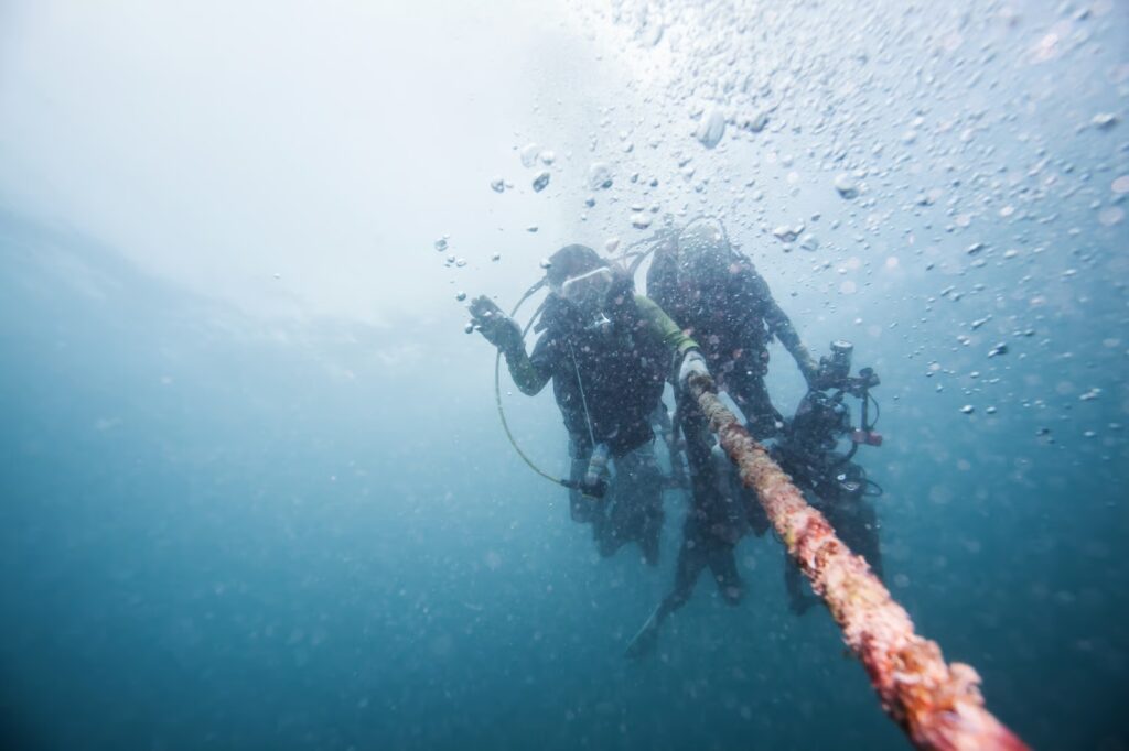 The internet runs across the ocean floor