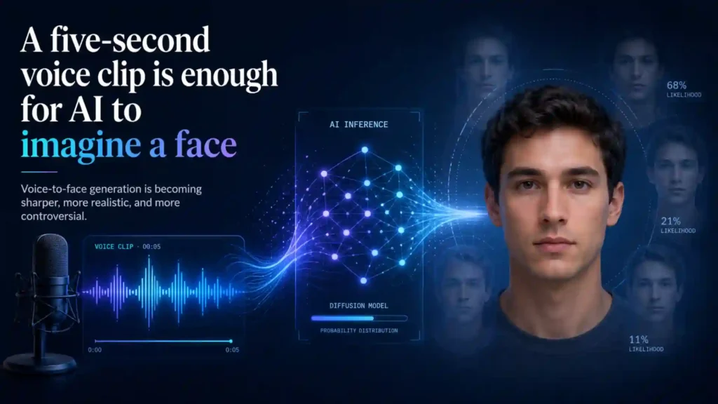 A five-second voice clip is enough for AI to imagine a face