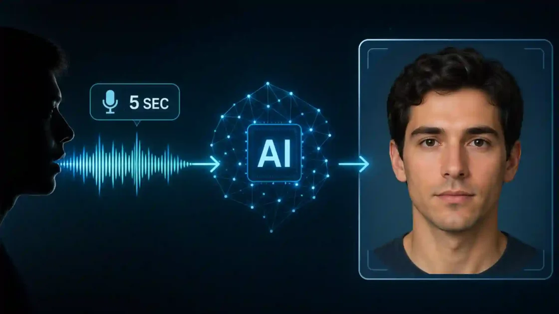 A five-second voice clip is enough for AI to imagine a face