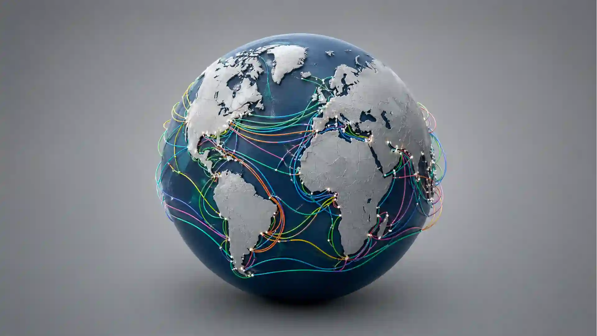 A live map of the cables holding the internet together