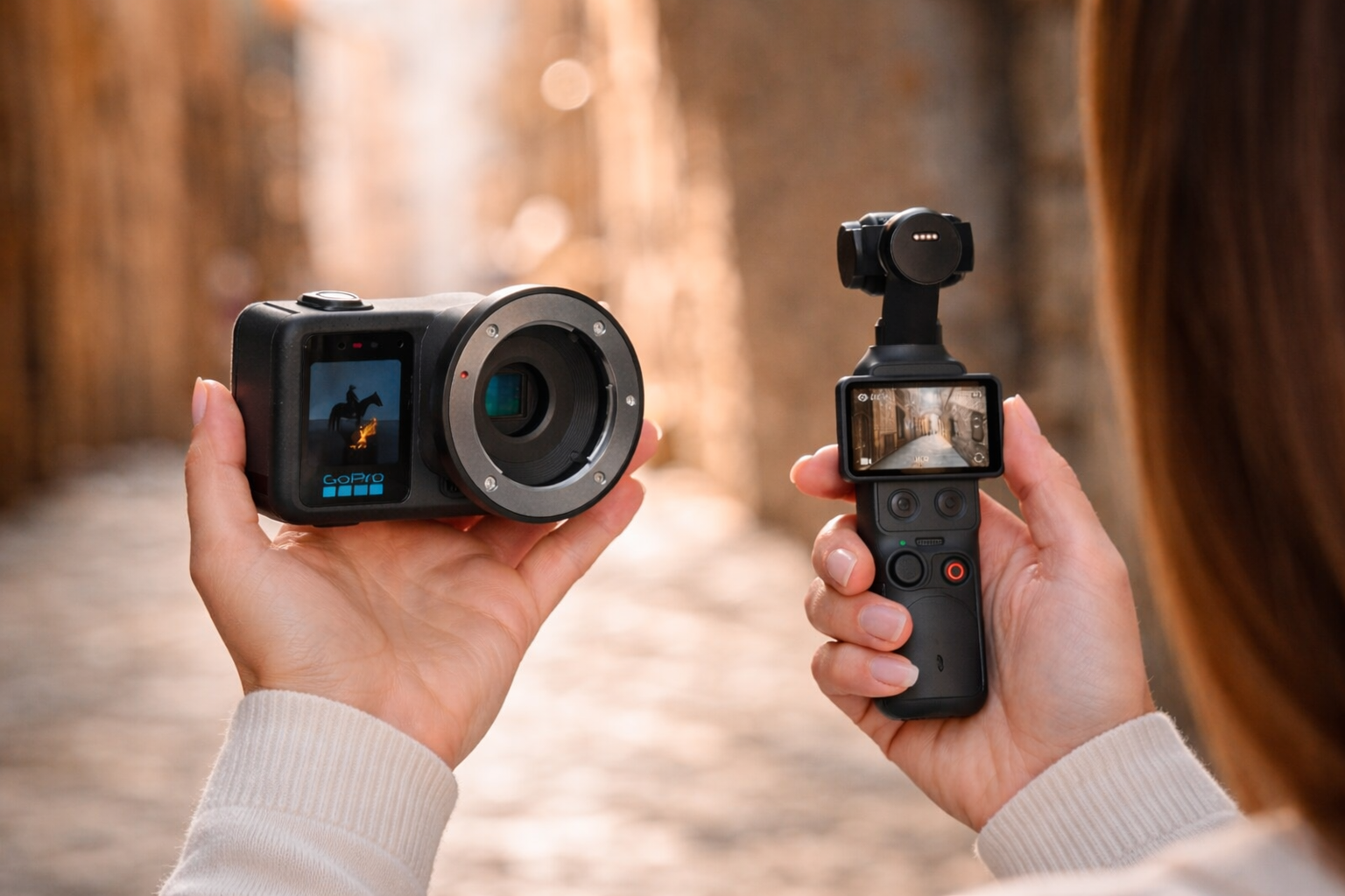 DJI Osmo Pocket 4 vs GoPro Mission 1