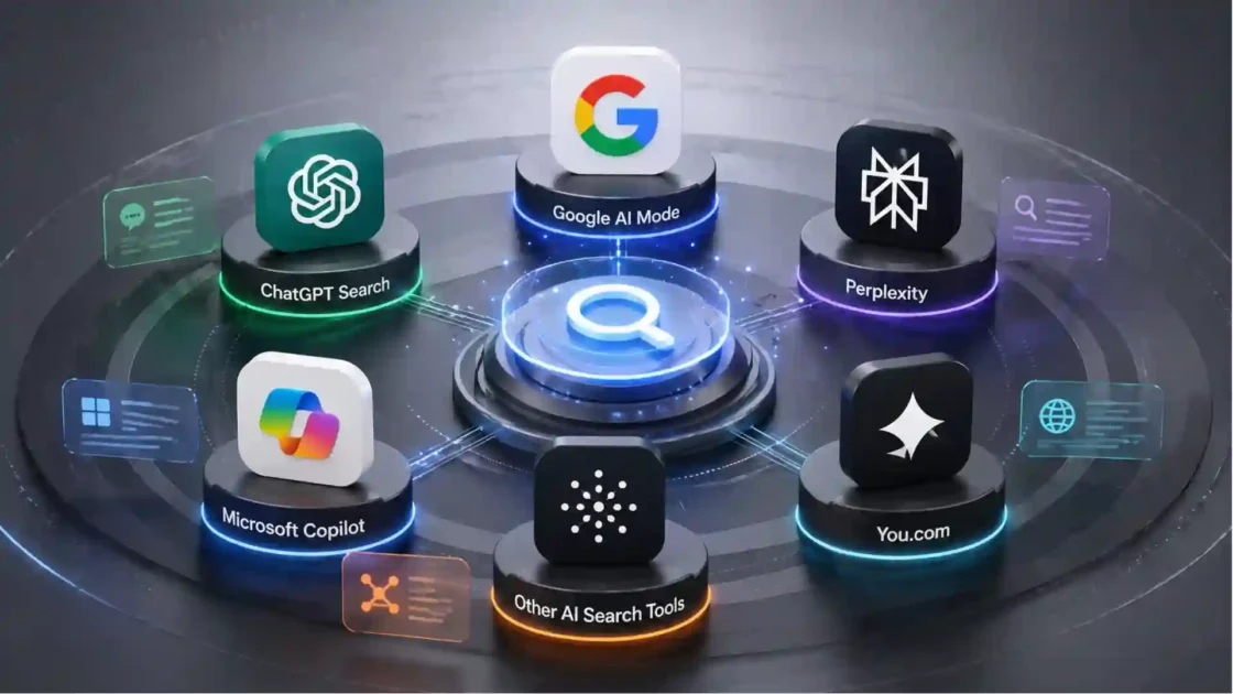 Google AI Mode vs ChatGPT search vs Perplexity vs Copilot and the new rules of AI search