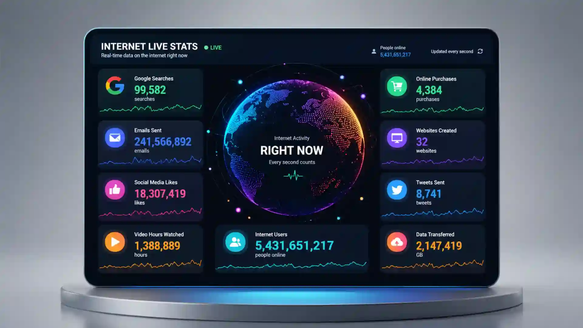 Internet Live Stats is the web’s strangest speedometer