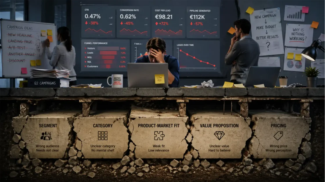 Positioning failure usually looks like a marketing problem first