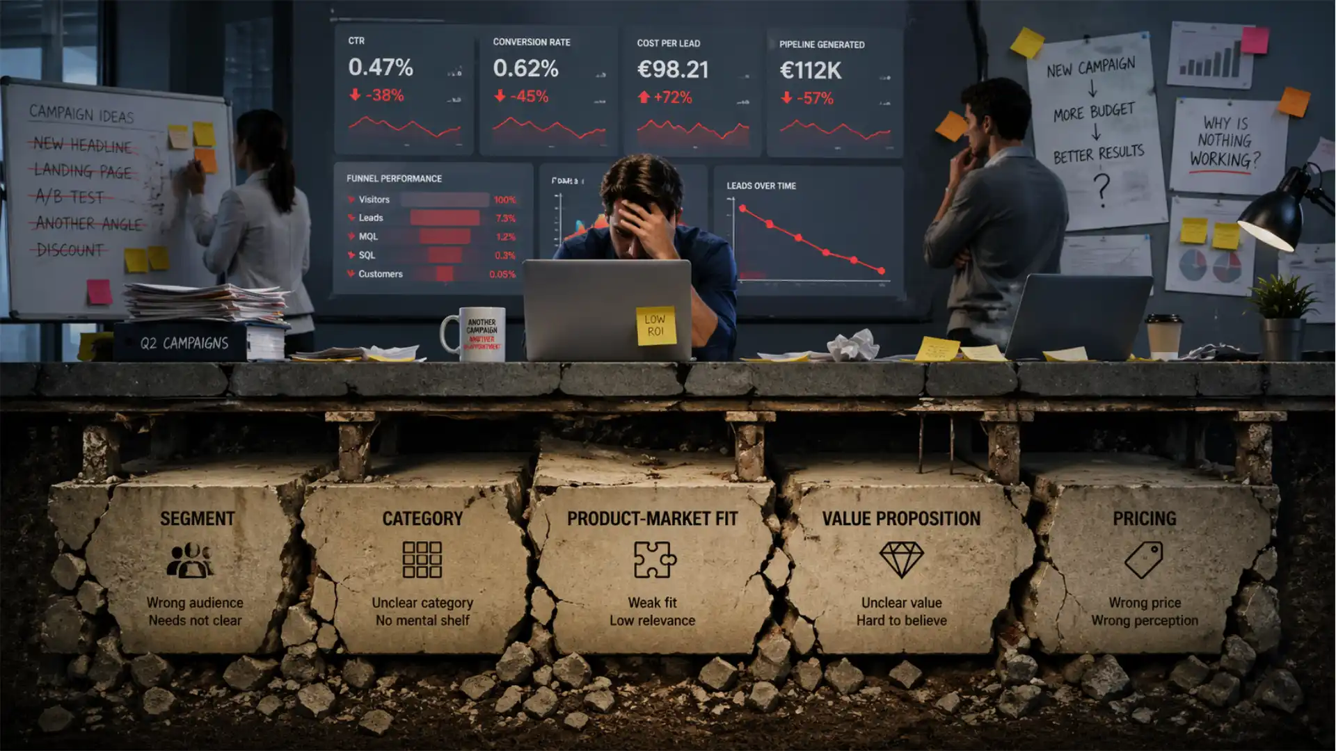 Positioning failure usually looks like a marketing problem first