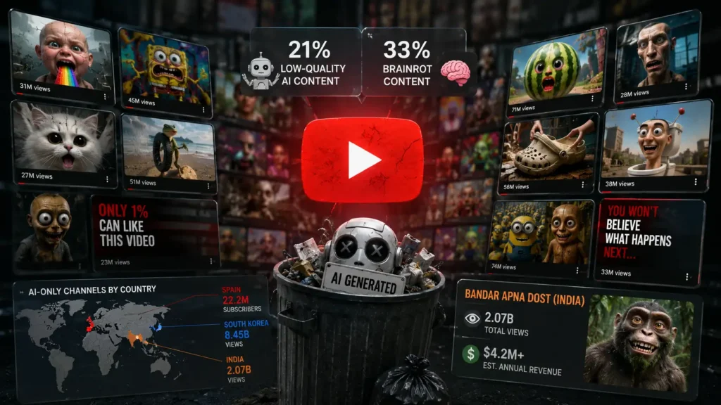 A fifth of a new YouTube Shorts feed may already be AI slop