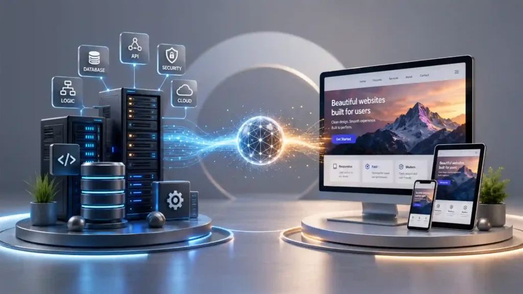 Frontend wins attention, backend decides whether the website works