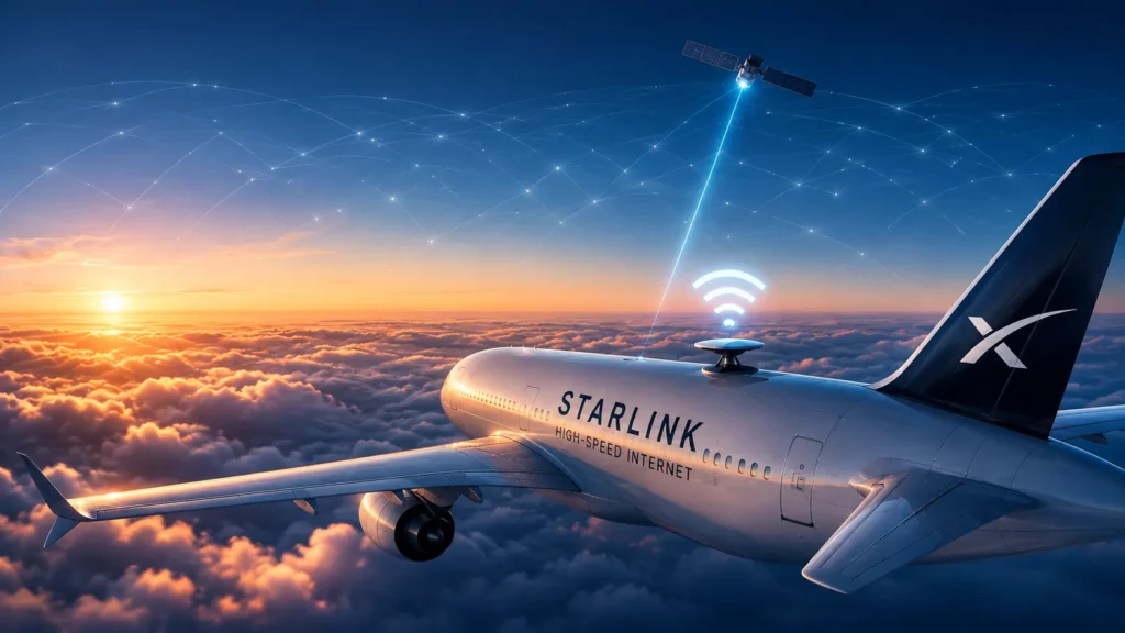 Starlink on board changes the business flight from dead time to decision time