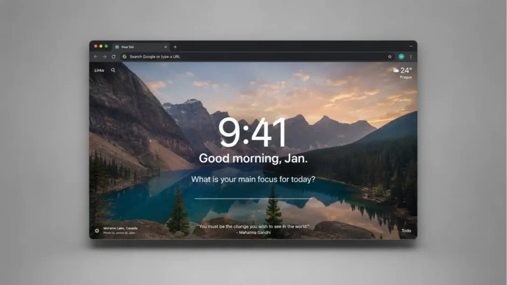 The Chrome home screen that makes a new tab feel intentional