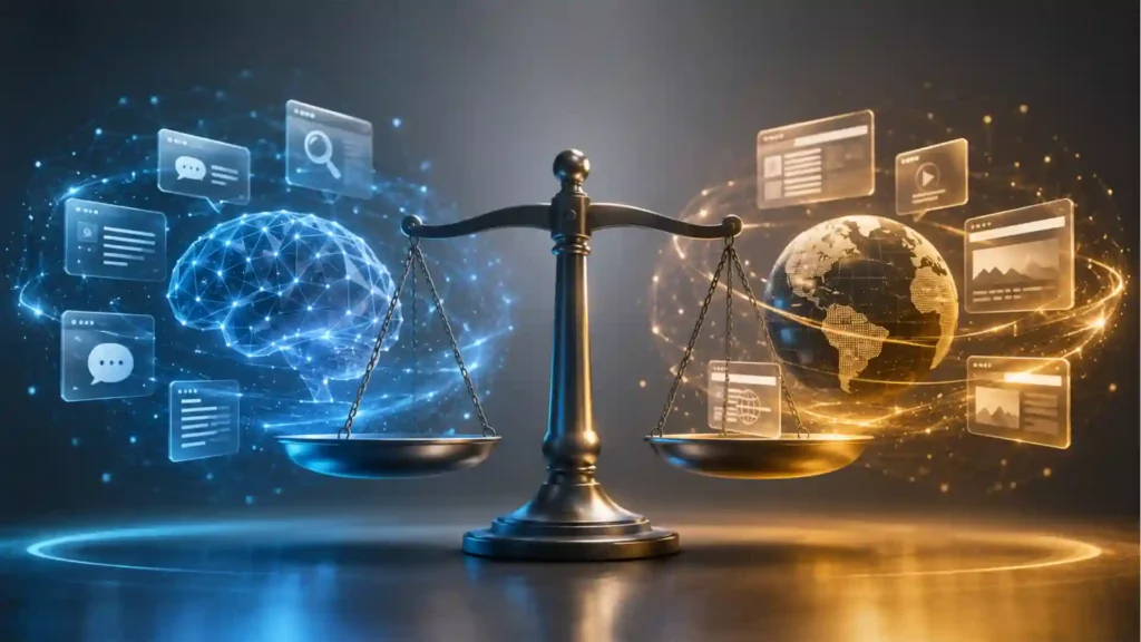 The click gap between AI answers and the open web