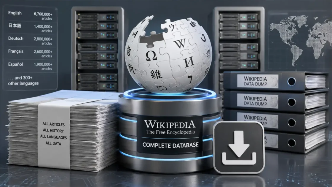 The full Wikipedia database is public, legal, and harder to use than people expect