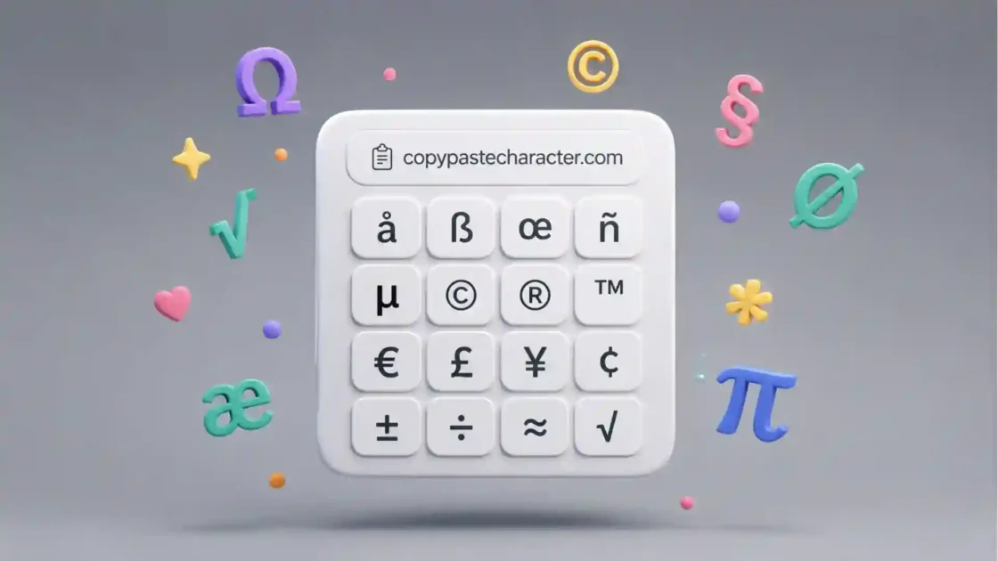 The internet drawer for characters your keyboard never shows