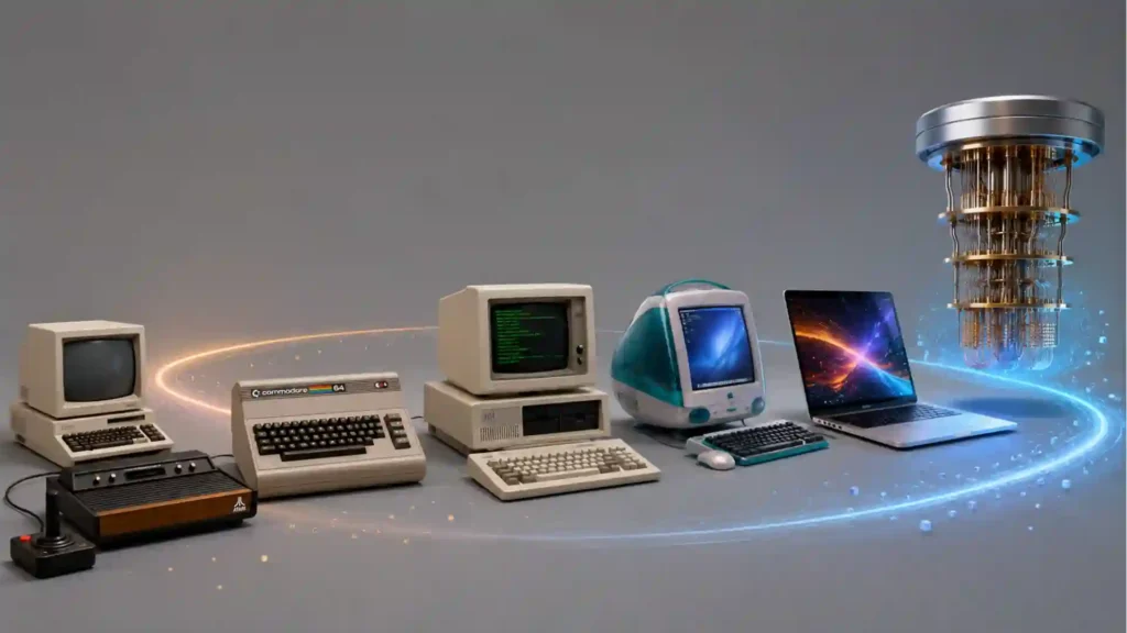 Where Atari disks, Commodore repairs and qubits share one shelf