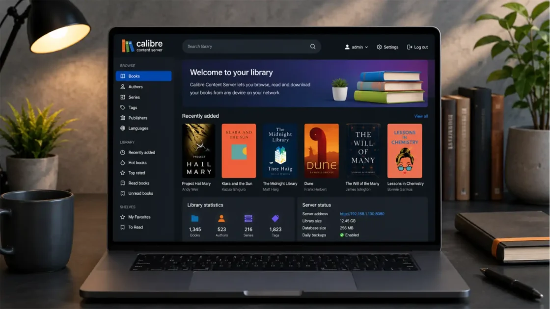 Calibre 9.10 gives its self-hosted library a modern front door