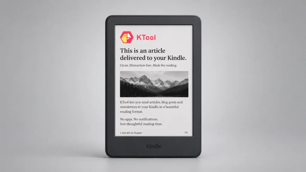 KTool turns internet reading into Kindle reading