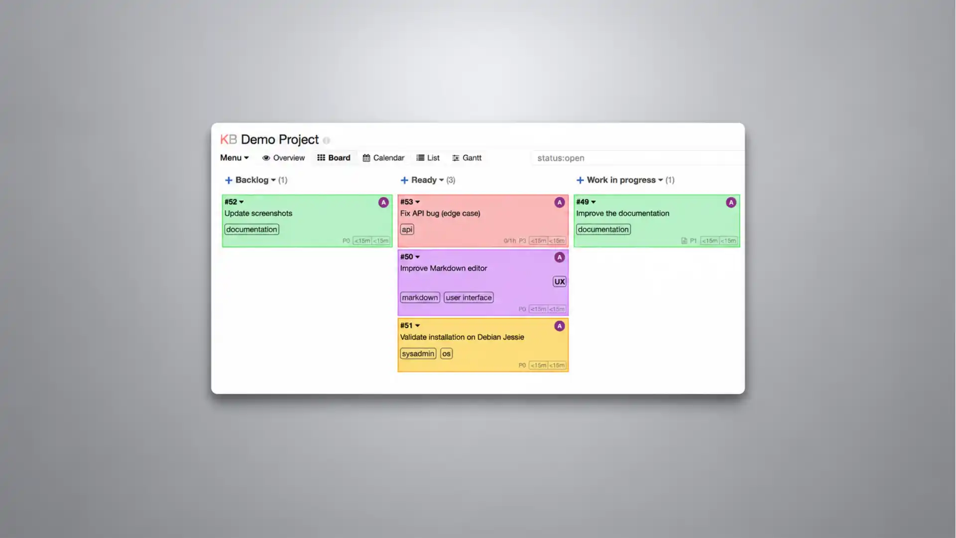Kanboard is the anti-SaaS kanban board
