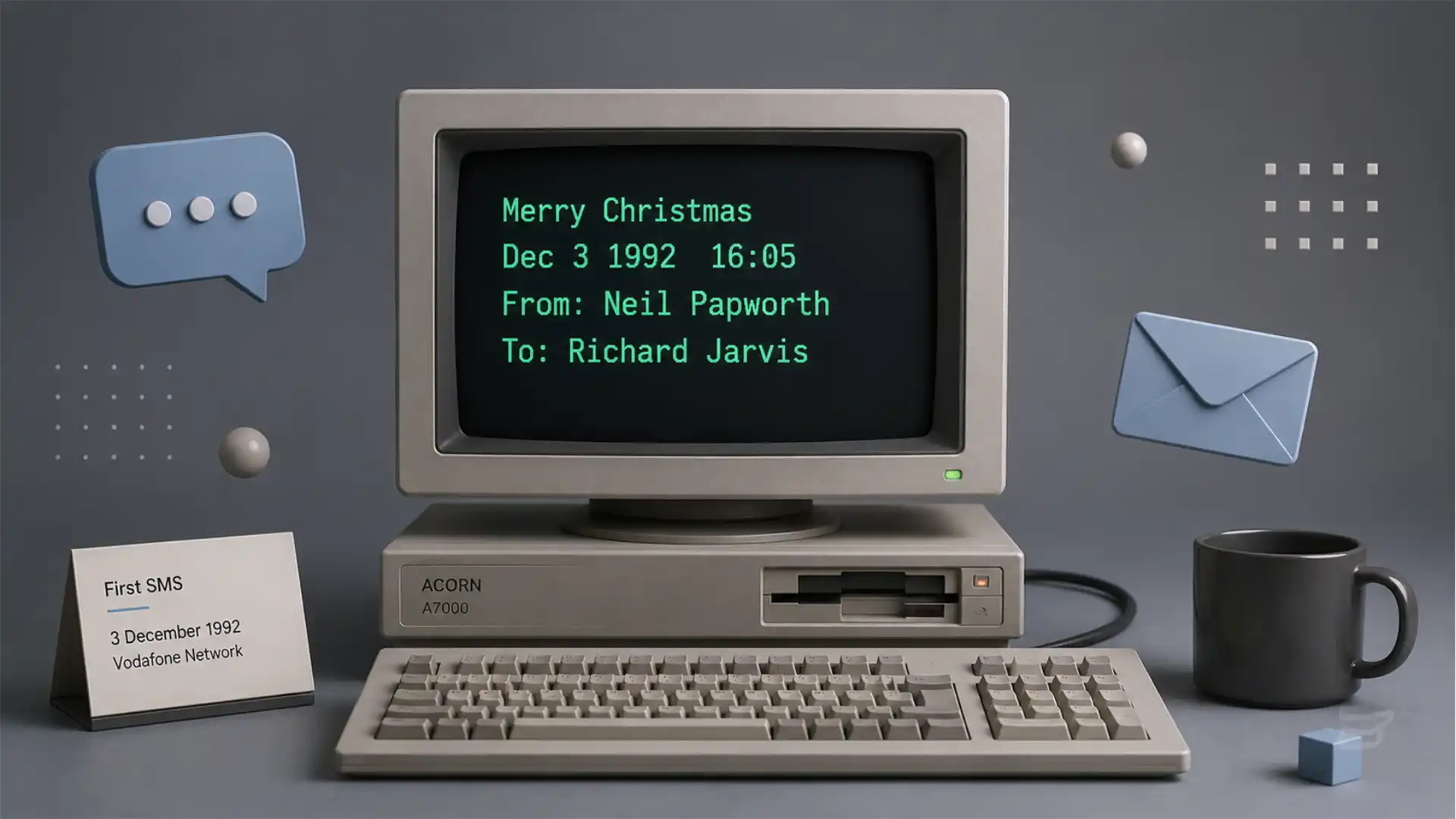 “Merry Christmas” was the first text