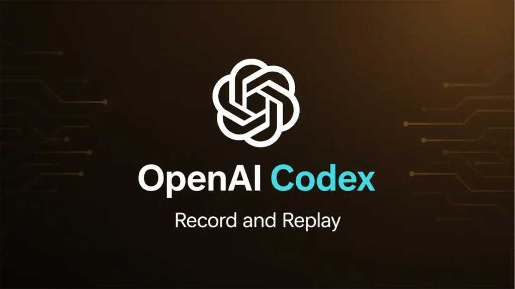 Record and Replay turns a single demo into a reusable Codex skill