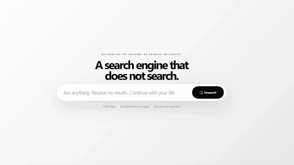 The Anti Search Engine is the web’s most honest search box