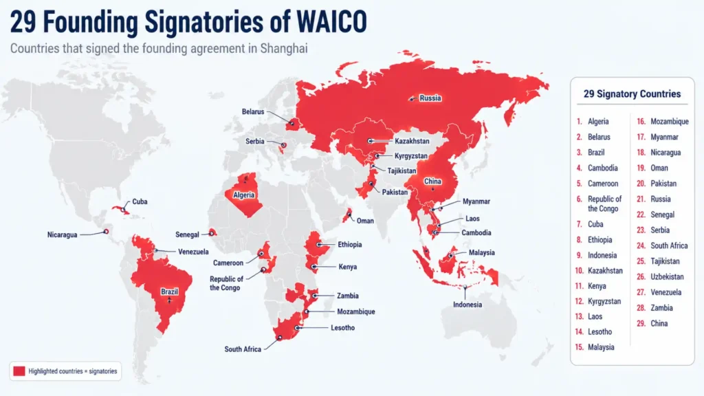 29 Founding Signatories of WAICO
