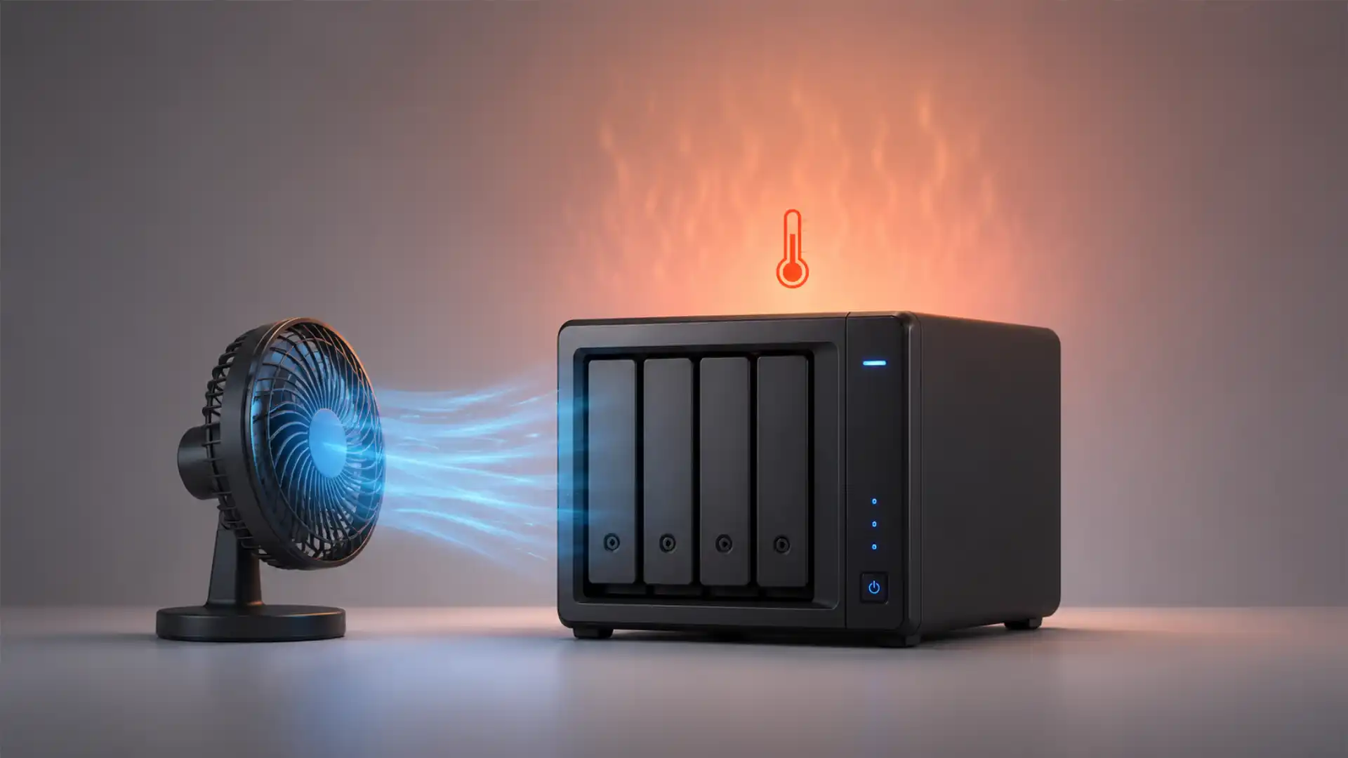 Cooling a home server during a heatwave