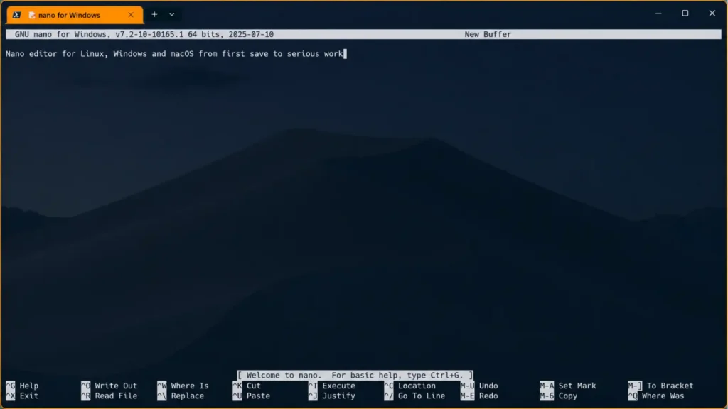 Nano editor for Linux, Windows and macOS from first save to serious work