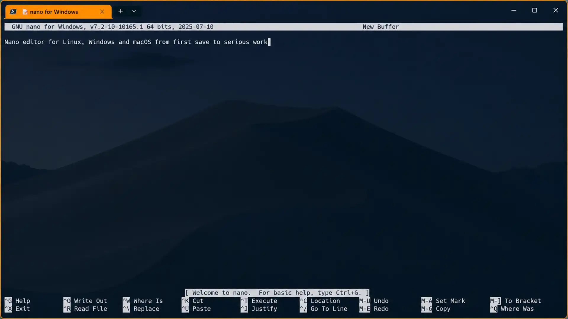 Nano editor for Linux, Windows and macOS from first save to serious work